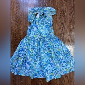 Jacadi Paris Girls Liberty Cotton Dress with Ruffles